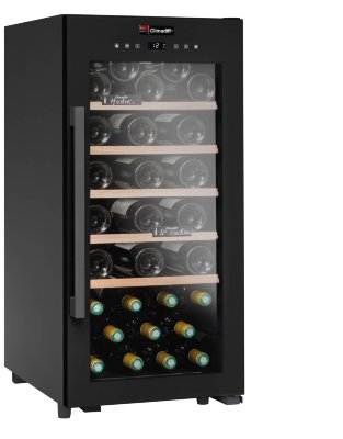 Монотемпературный шкаф, Climadiff модель CS41B1 Монотемпературный шкаф для вина Climadiff CS41B1 вмещает 41 бутылку типа Бордо. Простой и в то же время строгий дизайн подойдёт как для кухни, так и для вашего личного кабинета или другого помещения, а надёжные системы хранения обеспечат лучшую сохранность ваших напитков.