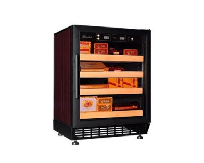 Однозонный шкаф Vinosafe модель VSCC103AM Шкаф для хранения сигар VSCC103AM оснащен компрессорной системой охлаждения, стеклянной дверью с защитой от ультрафиолета, панелью управления с яркой индикацией показателей температуры, оснащен 4 полками из дерева