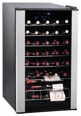 Винный шкаф Climadiff CLS33A (6 +1 пол.-33 бут, компрес., выбор от 4 до 18С) Однозонный шкаф для подготовки вина на 33 бутылки.Причина уценки царапины на двери
