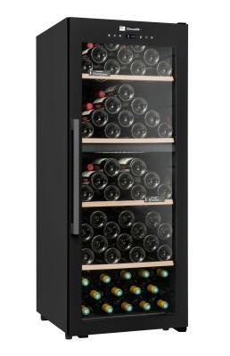 Двухзонный шкаф, Climadiff модель CLD115B1 Двухзонный шкаф для вина Climadiff CLD115B1 объёмом в 110 (47+63) бутылок стандартного размера поможет сохранить вашу винную коллекцию в оптимальных условиях. Диапазон температуры хранения, АУФ-защита, а также другие защитные системы гарантируют, что до дегустации ваш любимый напиток дойдёт в лучшем виде.