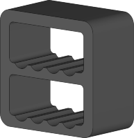 Прямоугольный элемент Mini, серия Multi, 500х270х330 мм, цвет: чёрный