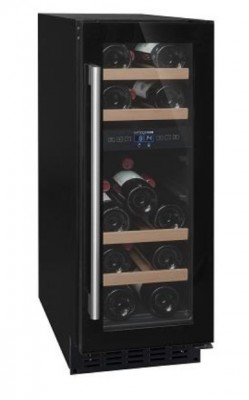 Двухзонный винный шкаф, Climadiff модель AV18CDZ Двухзонный винный шкаф Climadiff AV18CDZ на 17 бутылок (типа Бордо) предназначен для подготовки вина к сервировке. Небольшиие габариты позволяют встроить шкаф в кухонную мебель или разместить его в гостиной, а перенавешиваемая дверца даёт возможность подобрать оптимальное место для установки.
Причина уценки -  небольшой вмятины с правой стороны.