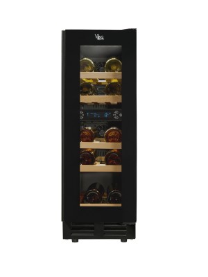 Двухзонный винный шкаф Vinosafe модель VSU16BD Двухзонный встраиваемый винный шкаф на 16 бутылок – это практичное и современное решение для хранения вина.
Этот небольшой и компактный винный шкаф, поддерживает температуру в двух независимых зонах: верхняя зона 5°C –12°C / нижняя зона 12°C –20°C
Фасад шкафа украшает черная, тонкая, стеклянная дверца со скрытыми петлями. Дверца перенавешиваемая и оснащена УФ фильтром
Шкаф оснащен: угольным фильтром, 4+1 полками из натурального дерева, белой LED подсветкой
Габариты шкафа мм.: Ш295 x Г590 x В825