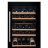 Двухзонный винный шкаф, Climadiff модель AVI48 PREMIUM анфас, с вином и закрытой дверью