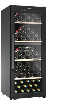 Двухзонный шкаф, Climadiff модель CD110B1 Двухзонный шкаф для вина Climadiff CD110B1 объёмом в 110 (47+63) бутылок стандартного размера поможет сохранить вашу винную коллекцию в оптимальных условиях. Диапазон температуры хранения, АУФ-защита, а также другие защитные системы гарантируют, что до дегустации ваш любимый напиток дойдёт в лучшем виде.