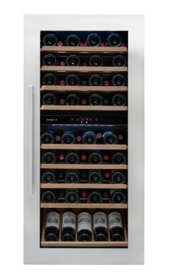 Двухзонный шкаф, Avintage модель AVI81XDZA Двухзонный винный шкаф Avintage AVI81XDZA на 79 бутылок (типа Бордо) относится к интегрируемым. Две температурные зоны обеспечивают охлаждение напитков в диапазоне между 5 и 18 градусами.