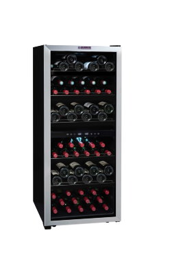 Двухзонный шкаф, LaSommeliere модель LS100.2Z Двухзонный винный шкаф LaSommeliere LS100.2Z предназначен для размещения 98 бутылок (типа Бордо). В двух независимых температурных отсеках можно хранить различные сорта вин. Шкаф оснащён практичными металлическими полками
