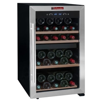 Двухзонный шкаф, LaSommeliere модель LS51.2Z Двухзонный винный шкаф LaSommeliere LS51.2Z предназначен для размещения 50 бутылок (типа Бордо). В двух независимых температурных отсеках можно хранить различные сорта вин. Шкаф оснащён 3-мя фиксированными полками из бука.