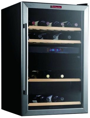 Двухзонный шкаф, LaSommeliere модель SLS48.2Z Двухзонный винный шкаф LaSommeliere SLS48.2Z предназначен для размещения 42 бутылок (типа Бордо). В двух независимых температурных отсеках можно хранить различные сорта вин. Шкаф оснащён 4-мя фиксированными полками из бука.