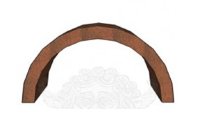 Полукруглый арочный элемент, серия Cavino, 250х270х500 мм, цвет: какао