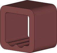 Квадратный элемент Baby, серия Multi, 330х270х330 мм, цвет: чёрный
