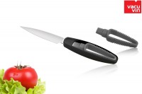 Нож для овощей + щетка VacuVin Vegetable Knife + Brush, серый, арт. 4662360