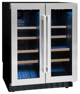 Двухзонный шкаф, Climadiff модель AVU41SXDPA Двухзонный встраиваемый винный шкаф Avintage AVU41SXDPA на 42 бутылки (типа Бордо) позволяет размещать напитки при наиболее подходящей для них температуре. Он может быть встроен в мебель или нишу, а наличие двух дверей добавляет ему практичности.