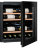 Двухзонный винный шкаф, Climadiff модель AVI60 PREMIUM с вином etiquette 2 и полузакрытой дверью