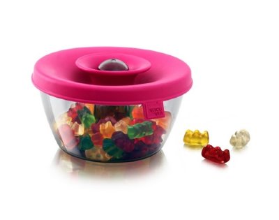 Емкость для хранения орешков, конфет, мармелада VacuVin PopSome 0,45 л, розовая, арт.2840160_logo 