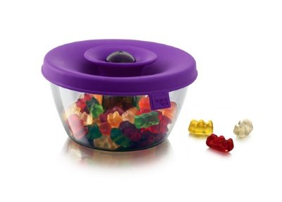 Емкость для хранения орешков, конфет, мармелада VacuVin PopSome 0,45 л, фиолет, арт.2840860_logo 